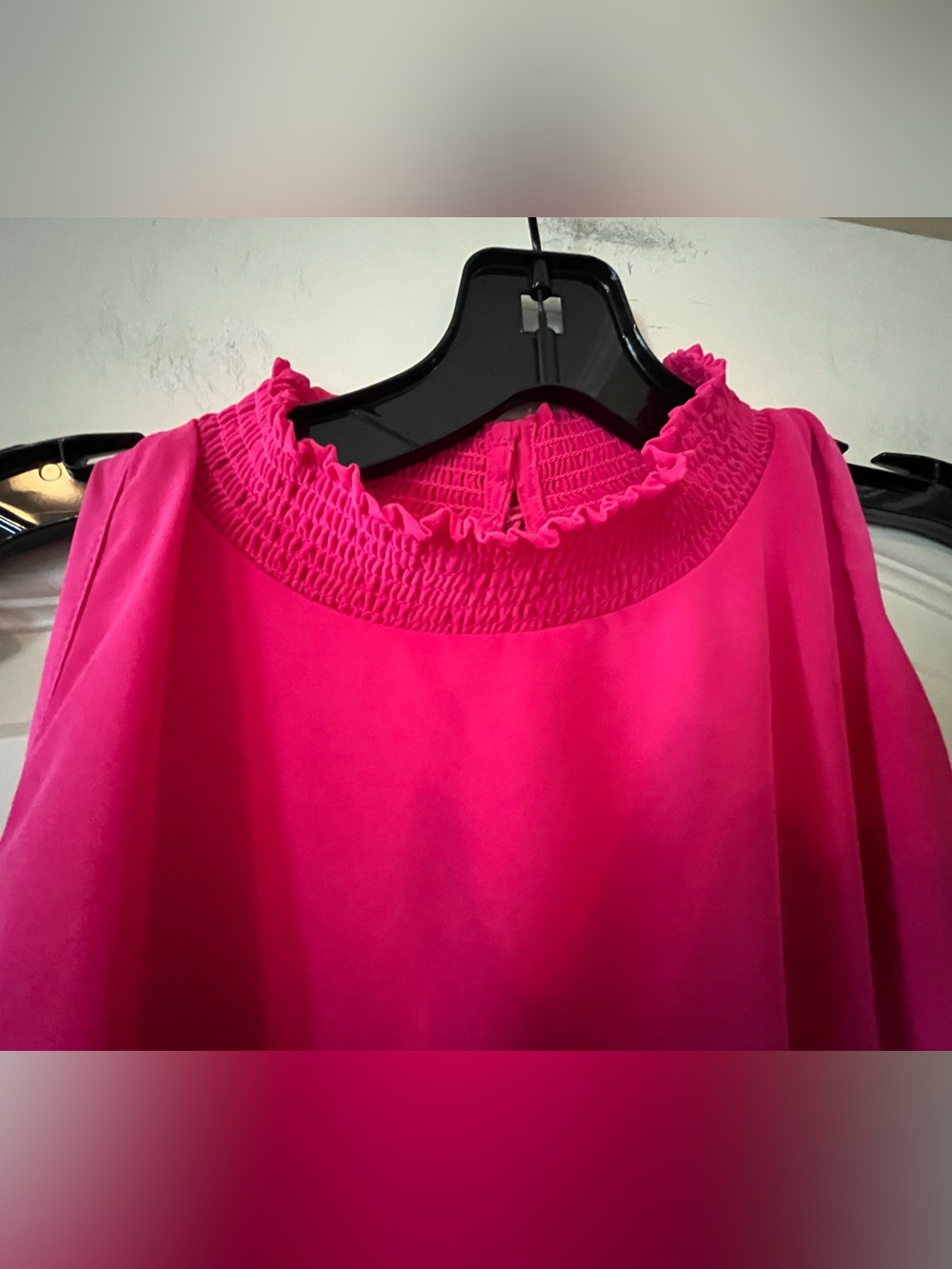 New! Sam Edelman Hot Pink Sleeveless Pleated Midi Dress Women’s Size 8 - Picture 11 of 16
